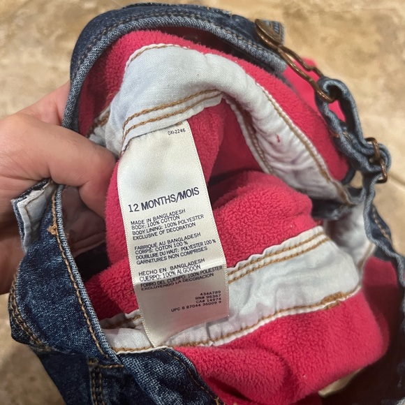 Oshkosh B’Gosh FLEECE lined Overalls 12 Months - Picture 5 of 5